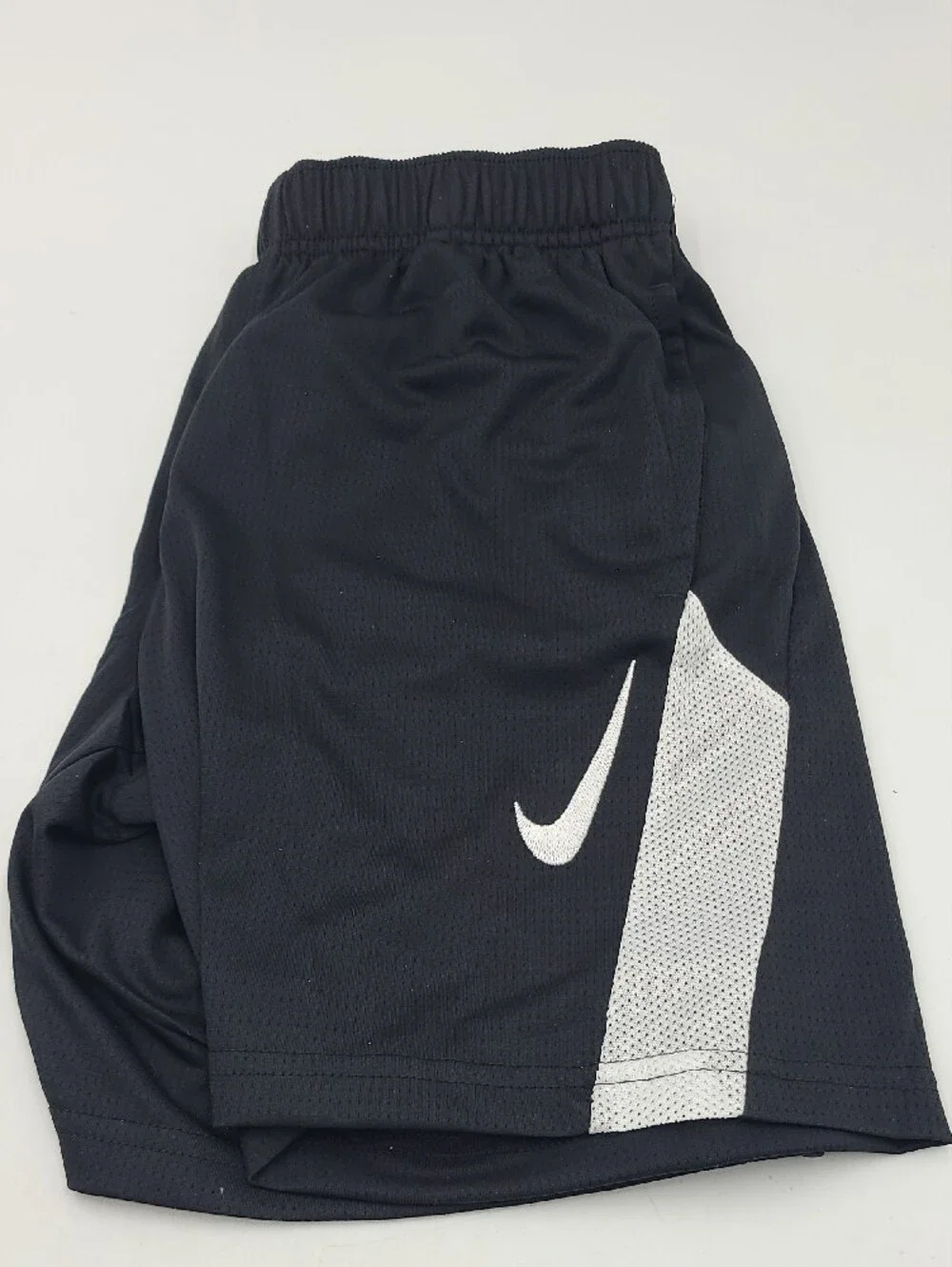 Nike Kids Black Athletic Shorts with White Side Panel